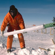Figure 2: Drilling ice cores in Antarctica.