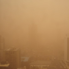 Dust storm at the Gold Coast Australia