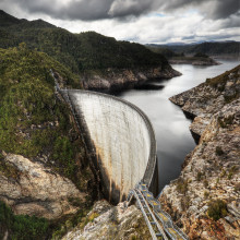 Gordon Dam, Southwest National Park, Tasmania, Australia Gordon Dam, Southwest National Park, Tasmania, Australia