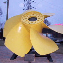 A propeller runner of a hydroelectric turbine