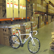 TREK Madone bike in the warehouse