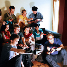 People playing a game