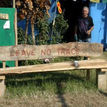 Leave No Trace, a bench at Glastonbury