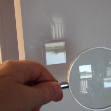 The image from a magnifying glass