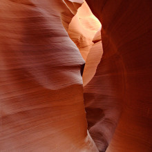 Inside Lower Antelope Canyon, featuring red sandstone corridors. Inside Lower Antelope Canyon, featuring red sandstone corridors.