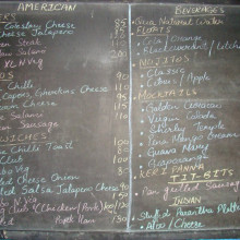 Cafe menu