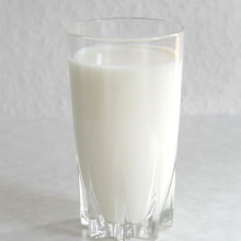 A glass of milk