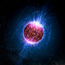 Artist's illustration of an 'isolated neutron star' -- one without associated supernova remnants, binary companions or radio pulsations.