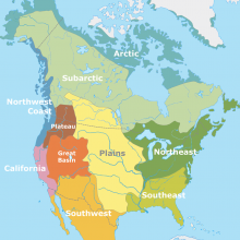 Classification of indigenious peoples of North America according to Alfred Kroeber, English Version