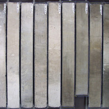 Sediment core Sediment core, taken with a gravity corer by the research vessel POLARSTERN in the South Atlantic; light/dark-coloured changes are due to climate cycles of the Quaternary; basis age of the core is about 1 Million years (length of each segment is 1...