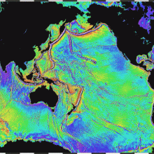 Gravity ocean map