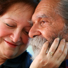 Old couple in love