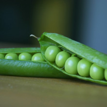 Peas in pods.