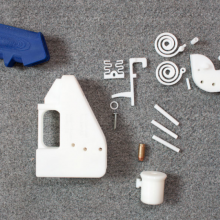 Pieces of the first 3D printed gun Pieces of the first 3D printed gun