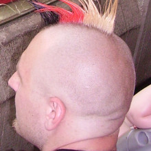 Man with mohawk