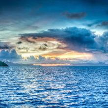 Ocean and an island