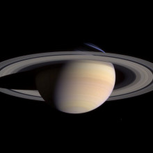 Saturn and its rings completely fill the field of view of Cassini's narrow-angle camera in this natural-color image taken on March 27, 2004.
