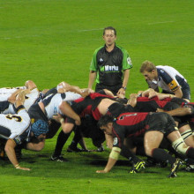 Taken at Jade Stadium, Christchurch, New Zealand. Rugby Super 14, Crusaders vs Brumbies, 12th May 2006. Crusaders won 33-3.