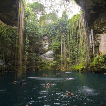 Sinkhole A sinkhole in Mexico