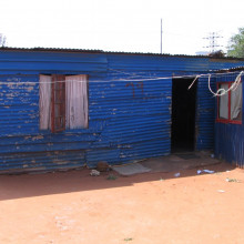 Shack housing in Soweto, Johannesburg