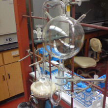 Stanley Miller's experimental set up