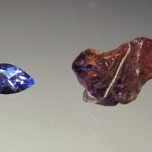 Tanzanite both cut and uncut