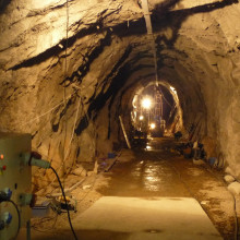 The tunnel in France, 900ft underground, where the fluid-injection experiments were conducted