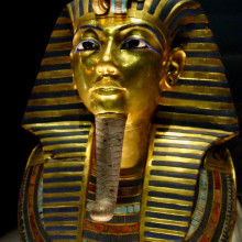 Tuthankamen's famous burial mask, on display in the Egyptian Museum in Cairo.