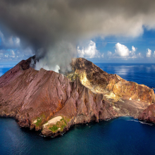 A volcano in New Zealand