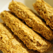 Four Weet-bix in a bowl