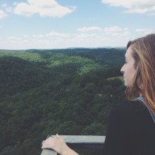 Lady looking at a view