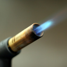 A gas blowtorch for braising and welding