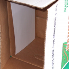 A cardboard box