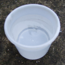 A bucket of water with a strong handle