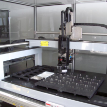 A cell picking robot at the Sanger Institute