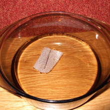 The compass is formed by floating the magnetised needle in the centre of the bowl