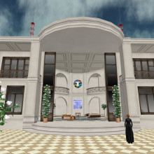 Front view of the Naked Scientists Studio in the heart of the SciLands Front view of the Naked Scientists Studio in the heart of the SciLands