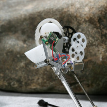 About the size of a locust and weighing on 7 grams, this tiny robot can jump 27 times its own size.