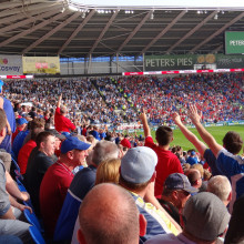 Football Crowd at Cardiff City Stadium