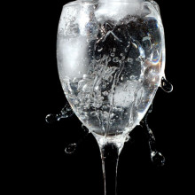 water glass with ice