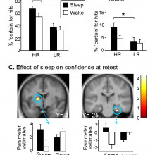 Effect of sleep on confidence at retest