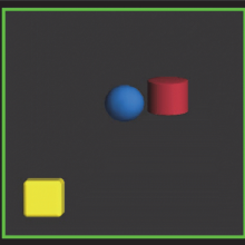 A brutal square attacking a circle A brutal square attacking a circle