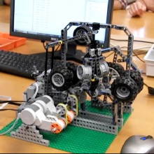 Lego steam engine model Lego steam engine model with govener feedback