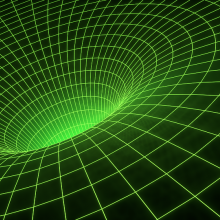 Stylised depiction of the fabric of spacetime.