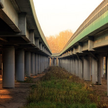 A concrete raised highway.