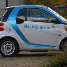 ELECTRIC CAR PARKED AT HOME