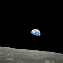 An image of Earth from the Lunar surface