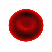 A computer generated image of a red blood cell