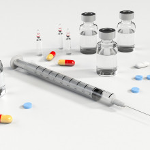 Syringe and drugs