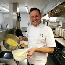Parker's Tavern Chef Tristan Welch demonstrates how to make a proper egg custard